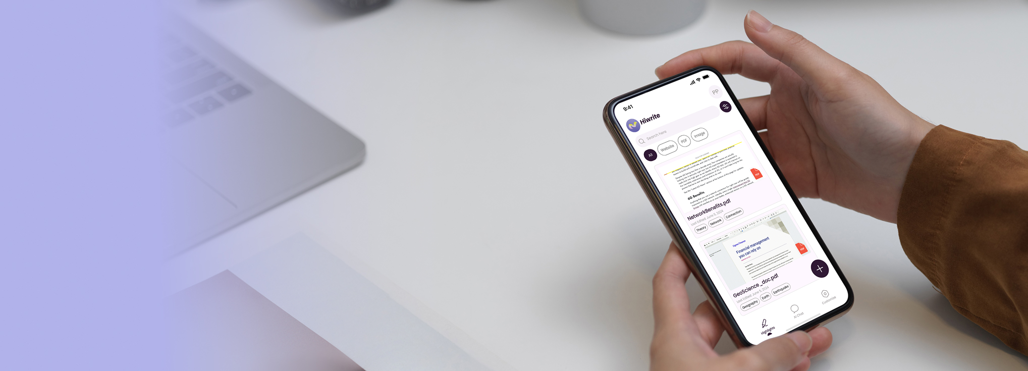 Background illustration showing knowledge organization concep